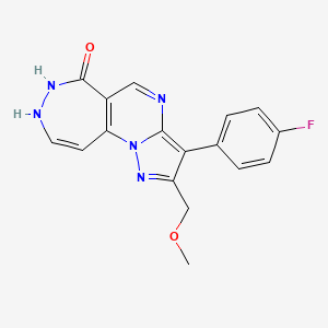 5-(4-fluorophenyl)-4-(methoxymethyl)-2,3,7,11,12-pentazatricyclo[7.5.0.02,6]tetradeca-1(9),3,5,7,13-pentaen-10-one