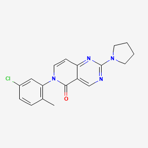 molecular formula C18H17ClN4O B14962348 6-(5-chloro-2-methylphenyl)-2-(pyrrolidin-1-yl)pyrido[4,3-d]pyrimidin-5(6H)-one 