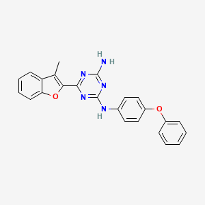 molecular formula C24H19N5O2 B14962372 6-(3-methyl-1-benzofuran-2-yl)-N-(4-phenoxyphenyl)-1,3,5-triazine-2,4-diamine 