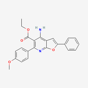 Ethyl 4-amino-6-(4-methoxyphenyl)-2-phenylfuro[2,3-b]pyridine-5-carboxylate