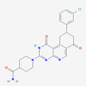 1-[9-(3-Chlorophenyl)-1,7-dioxo-1,2,7,8,9,10-hexahydropyrimido[4,5-c]isoquinolin-3-yl]piperidine-4-carboxamide