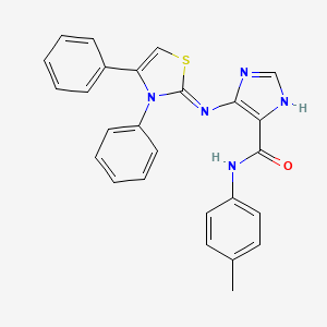 5-{[(2Z)-3,4-diphenyl-1,3-thiazol-2(3H)-ylidene]amino}-N-(4-methylphenyl)-1H-imidazole-4-carboxamide