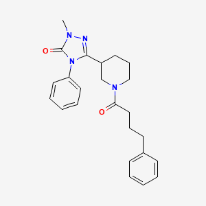 1-methyl-4-phenyl-3-(1-(4-phenylbutanoyl)piperidin-3-yl)-1H-1,2,4-triazol-5(4H)-one