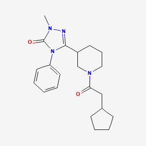 3-(1-(2-cyclopentylacetyl)piperidin-3-yl)-1-methyl-4-phenyl-1H-1,2,4-triazol-5(4H)-one