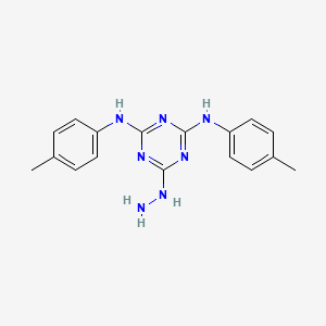 6-hydrazinyl-N,N'-bis(4-methylphenyl)-1,3,5-triazine-2,4-diamine