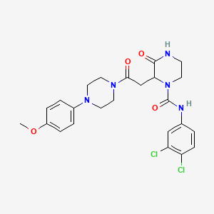 N-(3,4-dichlorophenyl)-2-{2-[4-(4-methoxyphenyl)piperazin-1-yl]-2-oxoethyl}-3-oxopiperazine-1-carboxamide