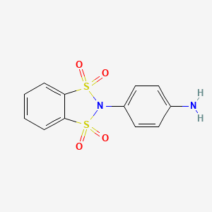 molecular formula C12H10N2O4S2 B14962474 4-(1,1,3,3-Tetraoxido-1,3,2-benzodithiazol-2-yl)aniline CAS No. 452088-35-6