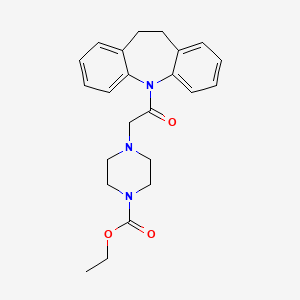 molecular formula C23H27N3O3 B14962500 Ethyl 4-[2-(10,11-dihydro-5H-dibenzo[B,F]azepin-5-YL)-2-oxoethyl]tetrahydro-1(2H)-pyrazinecarboxylate 