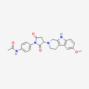 molecular formula C24H24N4O4 B14962512 N-{4-[3-(6-methoxy-1,3,4,9-tetrahydro-2H-beta-carbolin-2-yl)-2,5-dioxopyrrolidin-1-yl]phenyl}acetamide 