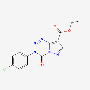 Ethyl 3-(4-chlorophenyl)-4-oxo-3,4-dihydropyrazolo[5,1-d][1,2,3,5]tetraazine-8-carboxylate