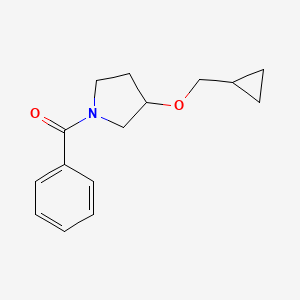 molecular formula C15H19NO2 B14962539 1-Benzoyl-3-(cyclopropylmethoxy)pyrrolidine 