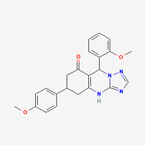 9-(2-methoxyphenyl)-6-(4-methoxyphenyl)-5,6,7,9-tetrahydro[1,2,4]triazolo[5,1-b]quinazolin-8(4H)-one