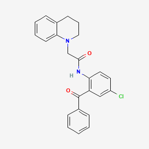 molecular formula C24H21ClN2O2 B14962550 N~1~-(2-benzoyl-4-chlorophenyl)-2-[3,4-dihydro-1(2H)-quinolinyl]acetamide 