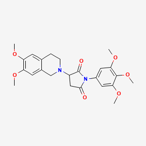 molecular formula C24H28N2O7 B14962589 3-(6,7-dimethoxy-3,4-dihydroisoquinolin-2(1H)-yl)-1-(3,4,5-trimethoxyphenyl)pyrrolidine-2,5-dione 