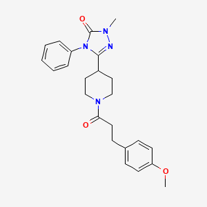 3-(1-(3-(4-methoxyphenyl)propanoyl)piperidin-4-yl)-1-methyl-4-phenyl-1H-1,2,4-triazol-5(4H)-one