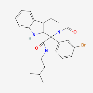 molecular formula C25H26BrN3O2 B14962610 2-acetyl-5'-bromo-1'-(3-methylbutyl)-2,3,4,9-tetrahydrospiro[beta-carboline-1,3'-indol]-2'(1'H)-one 