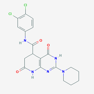 N-(3,4-dichlorophenyl)-4-hydroxy-7-oxo-2-(piperidin-1-yl)-5,6,7,8-tetrahydropyrido[2,3-d]pyrimidine-5-carboxamide