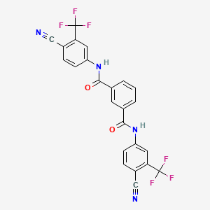 molecular formula C24H12F6N4O2 B1496262 N1,N3-bis(4-cyano-3-(trifluoromethyl)phenyl)isophthalamide CAS No. 2253744-53-3