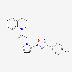 1-(3,4-dihydroquinolin-1(2H)-yl)-2-{2-[3-(4-fluorophenyl)-1,2,4-oxadiazol-5-yl]-1H-pyrrol-1-yl}ethanone