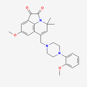 8-methoxy-6-{[4-(2-methoxyphenyl)piperazino]methyl}-4,4-dimethyl-4H-pyrrolo[3,2,1-ij]quinoline-1,2-dione