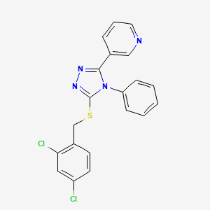 3-(5-((2,4-Dichlorobenzyl)thio)-4-phenyl-4H-1,2,4-triazol-3-yl)pyridine