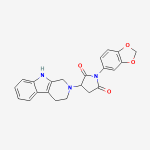 1-(1,3-benzodioxol-5-yl)-3-(1,3,4,9-tetrahydro-2H-beta-carbolin-2-yl)pyrrolidine-2,5-dione