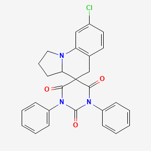 8'-Chloro-1,5-diphenyl-2',3',3'A,5'-tetrahydro-1'H-spiro[1,5-diazinane-3,4'-pyrrolo[1,2-A]quinoline]-2,4,6-trione