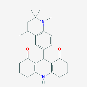 9-(1,2,2,4-tetramethyl-1,2,3,4-tetrahydroquinolin-6-yl)-3,4,6,7,9,10-hexahydroacridine-1,8(2H,5H)-dione