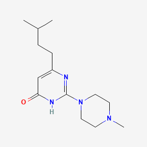 6-(3-Methylbutyl)-2-(4-methylpiperazin-1-yl)pyrimidin-4-ol