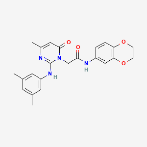 molecular formula C23H24N4O4 B14962710 N-(2,3-dihydro-1,4-benzodioxin-6-yl)-2-{2-[(3,5-dimethylphenyl)amino]-4-methyl-6-oxopyrimidin-1(6H)-yl}acetamide 