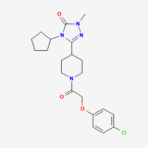 3-(1-(2-(4-chlorophenoxy)acetyl)piperidin-4-yl)-4-cyclopentyl-1-methyl-1H-1,2,4-triazol-5(4H)-one