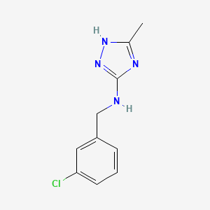 molecular formula C10H11ClN4 B14962721 N-(3-chlorobenzyl)-3-methyl-1H-1,2,4-triazol-5-amine 