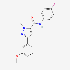 N-(4-fluorophenyl)-3-(3-methoxyphenyl)-1-methyl-1H-pyrazole-5-carboxamide