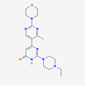 molecular formula C19H27N7O2 B14962752 2-(4-ethylpiperazin-1-yl)-4'-methyl-2'-(morpholin-4-yl)-4,5'-bipyrimidin-6(1H)-one 