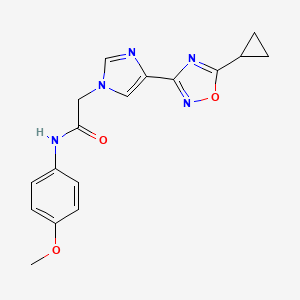 2-[4-(5-cyclopropyl-1,2,4-oxadiazol-3-yl)-1H-imidazol-1-yl]-N-(4-methoxyphenyl)acetamide