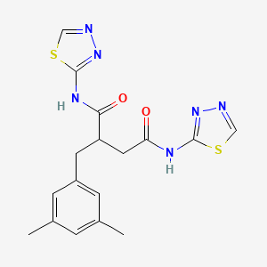 2-[(3,5-dimethylphenyl)methyl]-N,N'-bis(1,3,4-thiadiazol-2-yl)butanediamide