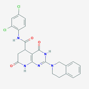 N-(2,4-dichlorophenyl)-2-(3,4-dihydroisoquinolin-2(1H)-yl)-4,7-dioxo-3,4,5,6,7,8-hexahydropyrido[2,3-d]pyrimidine-5-carboxamide