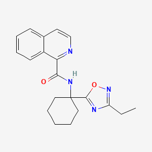 molecular formula C20H22N4O2 B14962774 N-[1-(3-ethyl-1,2,4-oxadiazol-5-yl)cyclohexyl]isoquinoline-1-carboxamide 