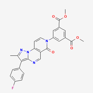 dimethyl 5-[3-(4-fluorophenyl)-2-methyl-6-oxopyrazolo[1,5-a]pyrido[3,4-e]pyrimidin-7(6H)-yl]isophthalate