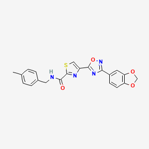 4-[3-(1,3-benzodioxol-5-yl)-1,2,4-oxadiazol-5-yl]-N-(4-methylbenzyl)-1,3-thiazole-2-carboxamide