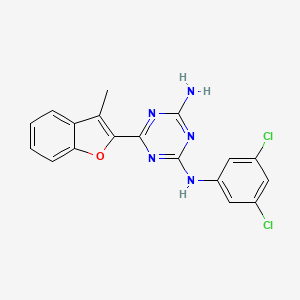 N-(3,5-dichlorophenyl)-6-(3-methyl-1-benzofuran-2-yl)-1,3,5-triazine-2,4-diamine