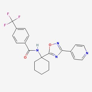 N-{1-[3-(pyridin-4-yl)-1,2,4-oxadiazol-5-yl]cyclohexyl}-4-(trifluoromethyl)benzamide