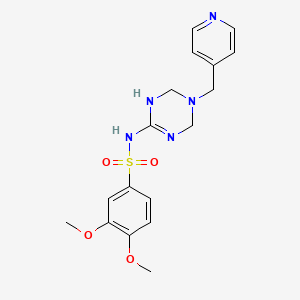 molecular formula C17H21N5O4S B14962837 3,4-dimethoxy-N~1~-[5-(4-pyridylmethyl)-1,4,5,6-tetrahydro-1,3,5-triazin-2-yl]-1-benzenesulfonamide 