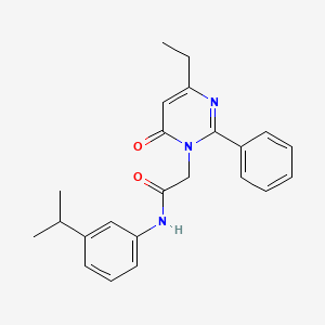 molecular formula C23H25N3O2 B14962855 2-(4-ethyl-6-oxo-2-phenylpyrimidin-1(6H)-yl)-N-[3-(propan-2-yl)phenyl]acetamide 