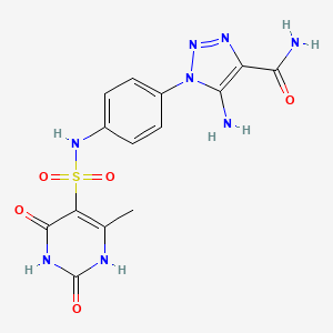 5-Amino-1-[4-(6-methyl-2,4-dioxo-1,2,3,4-tetrahydropyrimidine-5-sulfonamido)phenyl]-1H-1,2,3-triazole-4-carboxamide