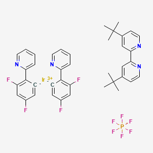 molecular formula C40H36F10IrN4P B1496287 Iridium(3+) ion bis(3,5-difluoro-2-(pyridin-2-yl)benzen-1-ide) 4-tert-butyl-2-(4-tert-butylpyridin-2-yl)pyridine hexafluoro-lambda5-phosphanuide 