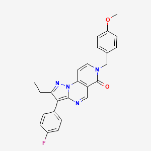 2-ethyl-3-(4-fluorophenyl)-7-(4-methoxybenzyl)pyrazolo[1,5-a]pyrido[3,4-e]pyrimidin-6(7H)-one