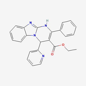 molecular formula C24H20N4O2 B14962946 Ethyl 2-phenyl-4-(pyridin-2-yl)-1,4-dihydropyrimido[1,2-a]benzimidazole-3-carboxylate 