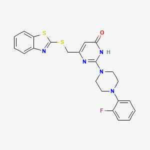 6-[(1,3-benzothiazol-2-ylsulfanyl)methyl]-2-[4-(2-fluorophenyl)piperazin-1-yl]pyrimidin-4(3H)-one