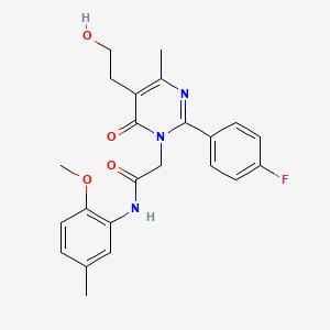 2-[2-(4-fluorophenyl)-5-(2-hydroxyethyl)-4-methyl-6-oxopyrimidin-1(6H)-yl]-N-(2-methoxy-5-methylphenyl)acetamide